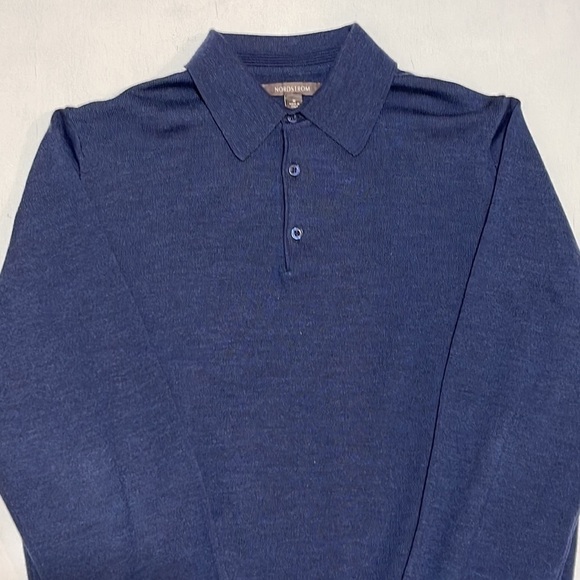 Nordstrom Men 100% Extra Fine Merino Wool Long Sleeve Sweater Shirt Size M - Picture 4 of 12
